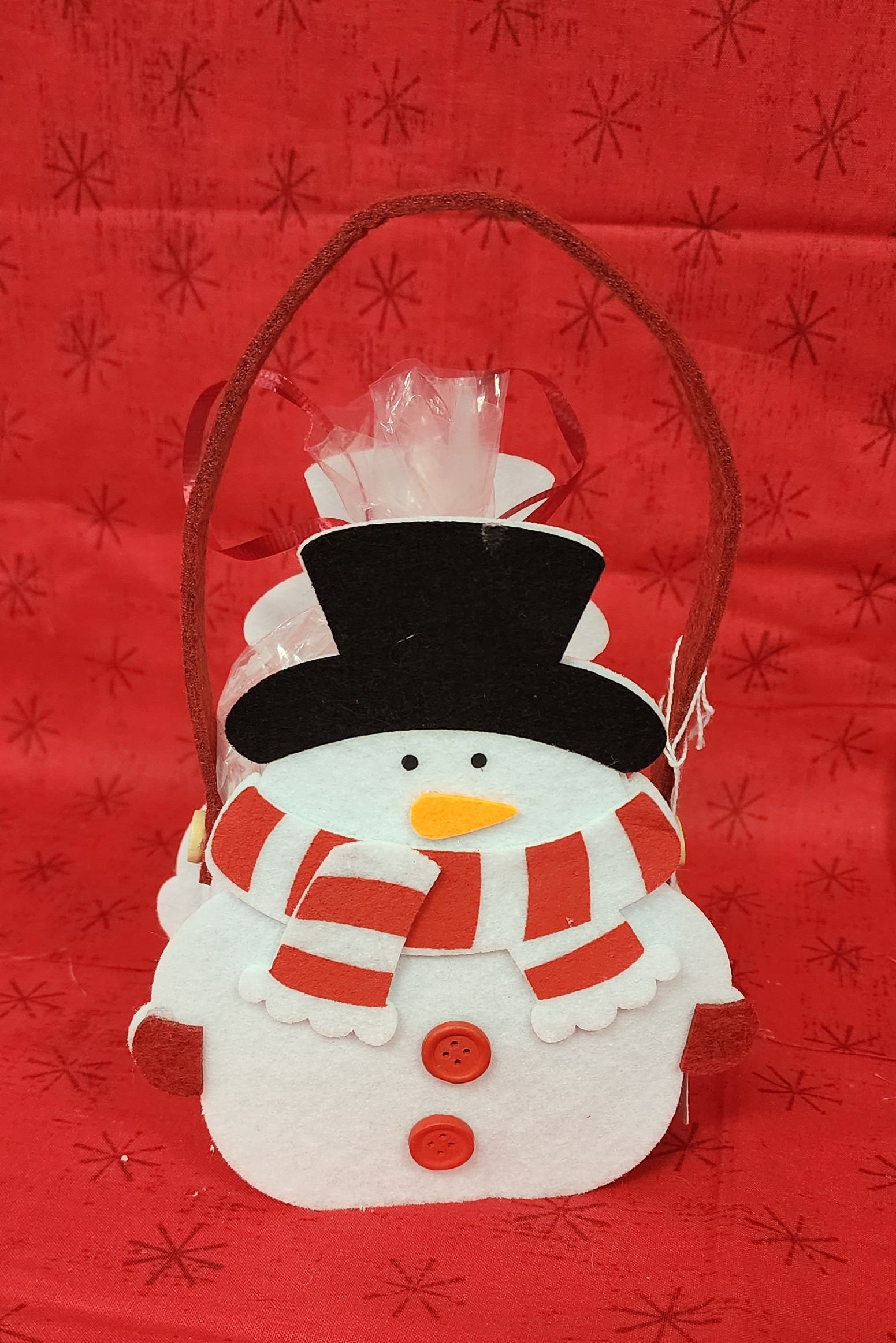 Felt Snowman Bag with Candy